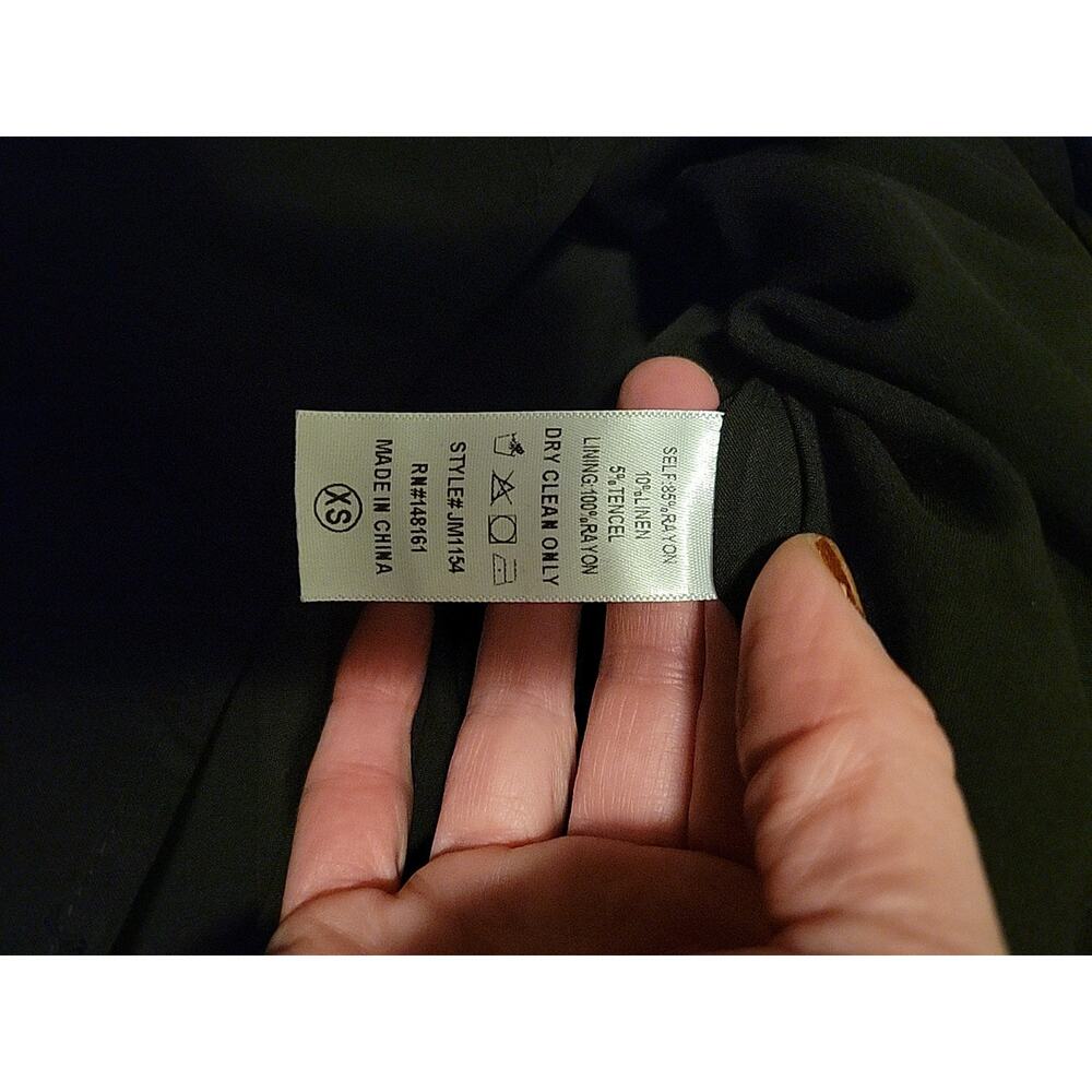 J. Marie Dress Embroidered Black Cream Extra Small Mexico XS - Picture 7 of 9